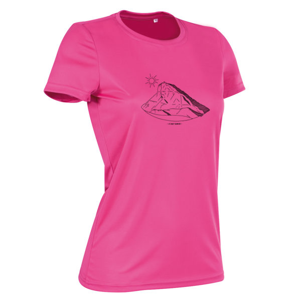 Rose Frau Sport T-Shirt die Dent Blanche