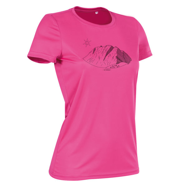 T-shirt sportiva femminile rosa Le Moléson