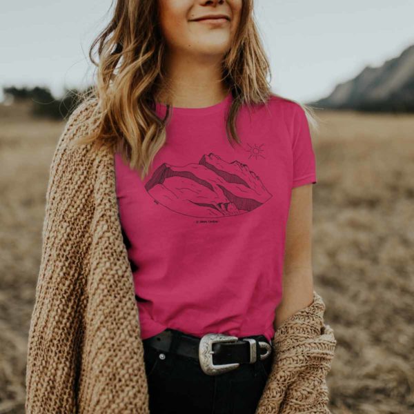 Grand Combin t-shirt woman pink