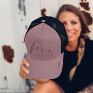 casquette filet mauve