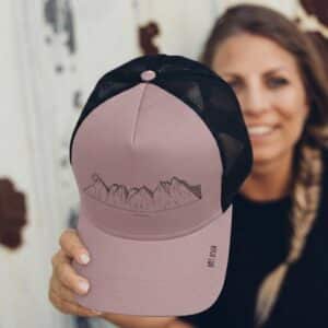 casquette filet mauve